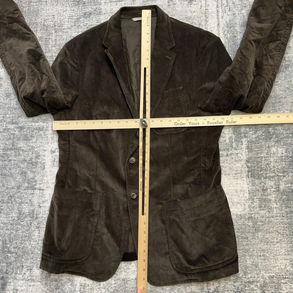 Banana Republic Blazer Jacket Mens 42R Slim‎ Brown Corduroy Unstructured Profilo